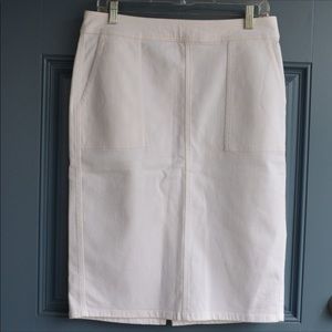 * NWT White Pencil Skirt w/Pockets by Lands' End